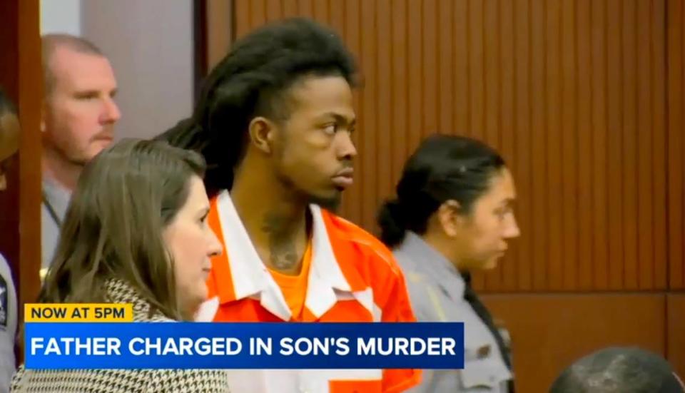 In this frame grab from ABC11, Amir Hines appears in court on Wednesday, Jan. 3, 2024.