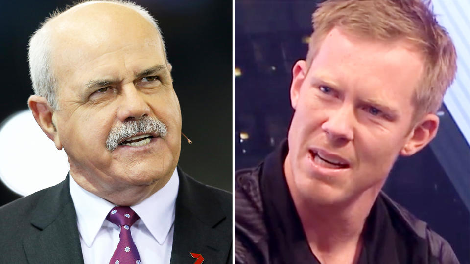 Jack Riewoldt, pictured here firing back at Leigh Matthews after criticism from the AFL legend.