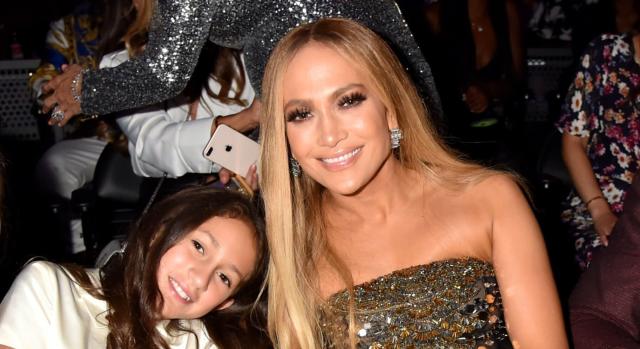 Jennifer Lopez was joined by 11-year-old daughter Emme on stage for a duet [Image: Getty]