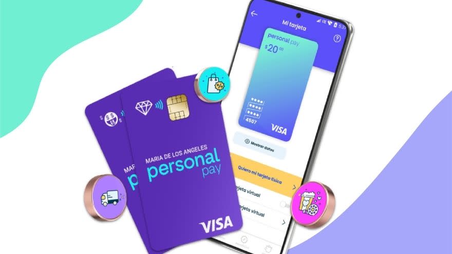 La billetera virtual de Personal Pay también ofrece tarjetas personalizadas VISA a sus usuarios