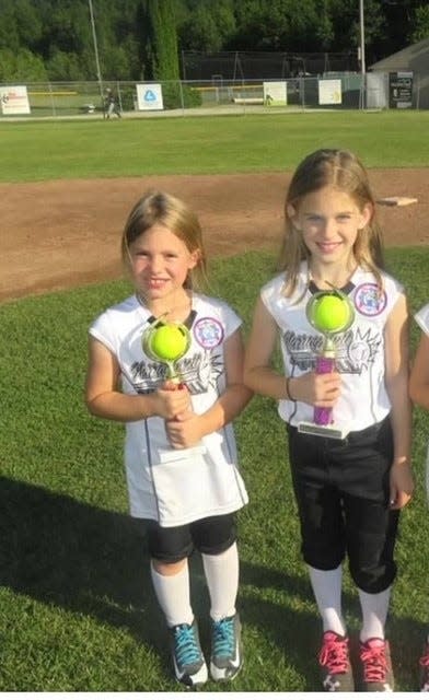 Gianna (left) and Mia Manca are no strangers to being teammates. The cousins have played softball together since they were five years old.