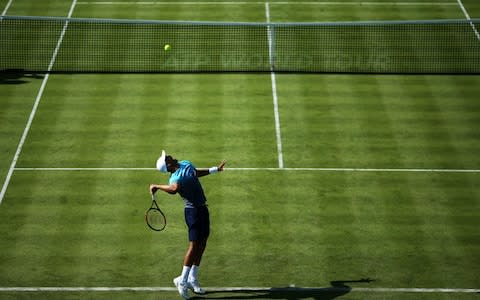 Jay Clarke in action at the Queen's Club, London - Credit: Steven Paston/PA Wire