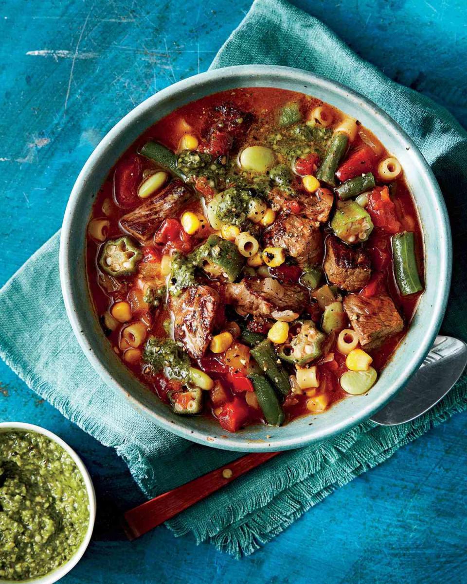 Hearty Beef and Freezer Veggie Soup