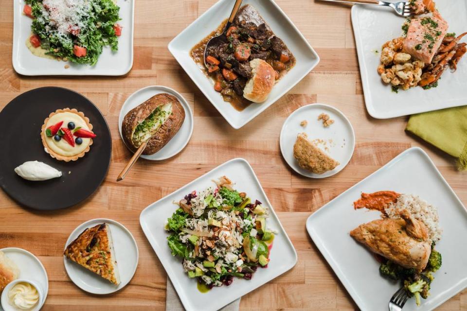 Chef Alyssa’s Kitchen sells Family Table Meals, which are fully-cooked meals, ordered and packed in advance and ready to be picked up.