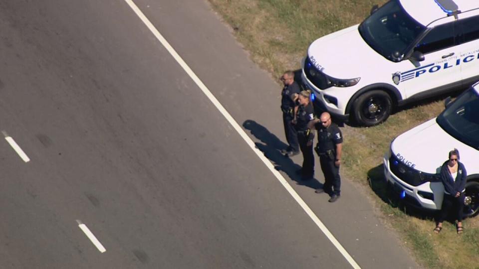 A procession was held for Alden Elliott, one of the four officers killed in the line of duty Monday. Agencies and individuals saluted the cars that would take Elliott to his funeral in Catawba.