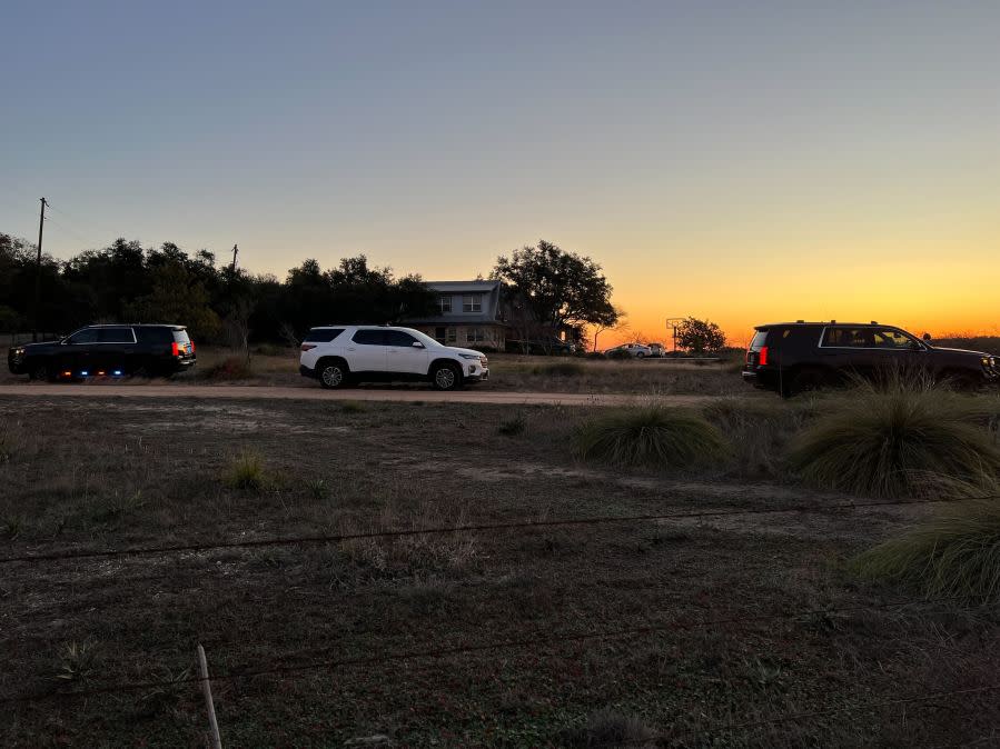 The Williamson County Sheriff’s Office is investigating a scene in the 300 block of County Road 317 after two people were killed in a shooting. (KXAN Photo/Todd Bailey)