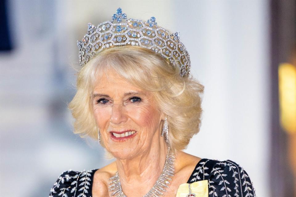 Camilla Parker Bowles au banquet d'État en Allemagne