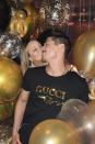 Mariah Carey gives boyfriend Bryan Tanaka a kiss while celebrating his birthday at TAO Downtown in N.Y.C.