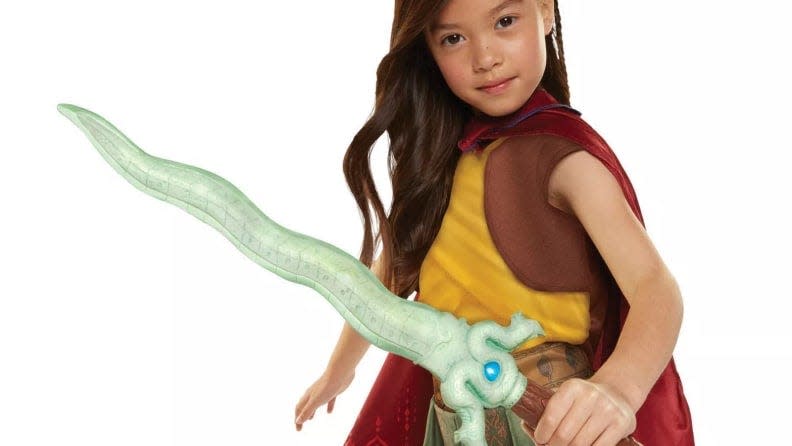 This plastic sword will round out any Raya costume.