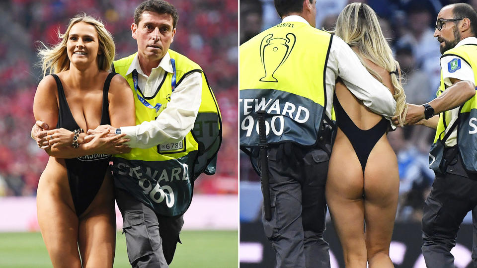 Kinsey Wolanski, pictured here streaking at the Champions League final in 2018.