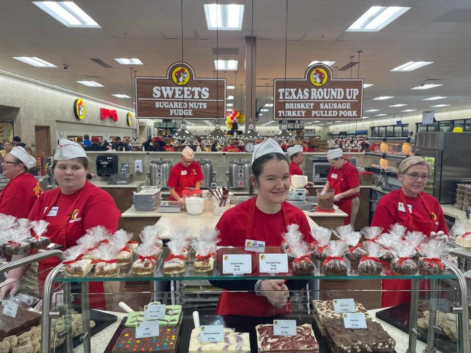 The “Sweets” station at Buc-ee’s, where customers can buy sugared nuts, fudge and other fresh treats. David Hudnall/dhudnall@kcstar.com