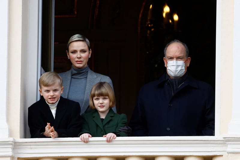 Alberto, Charlene, Jacques y Gabriella de Mónaco