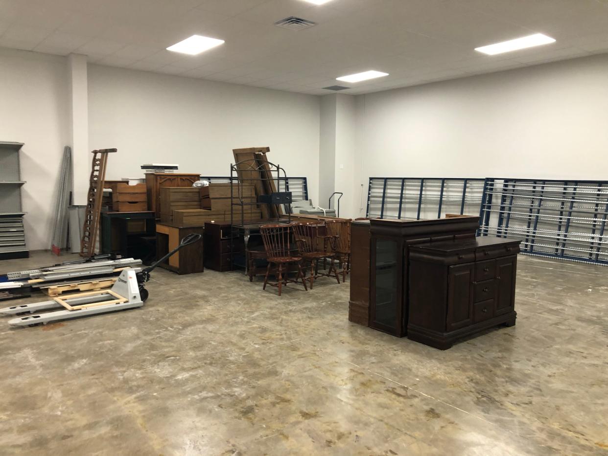 Items sit inside the Monroe County Habitat for Humanity ReStore, which was under still under construction on Monday, April 29, 2024.