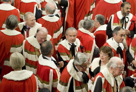 British businessman Alan Sugar attends the State Opening of Parliament, in the House of Lords within the Palace of Westminster, London, Britain, in this November 18, 2009 file photo. REUTERS/Paul Edwards/Pool/Files