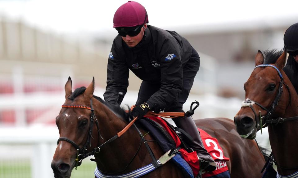 <span>Dancing Gemini gallops around Epsom last week in his buildup to the Derby.</span><span>Photograph: John Walton/PA</span>