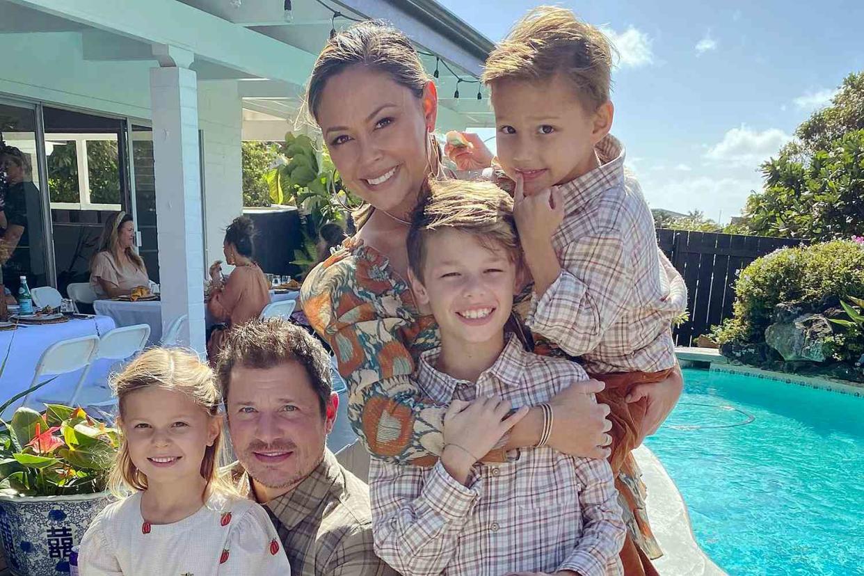 <p>Vanessa Lachey/Instagram</p> Vanessa and Nick Lachey with their family.