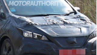 Section of 2018 Nissan Leaf spy shot [image via S. Baldauf/SB-Medien, as used on Motor Authority]