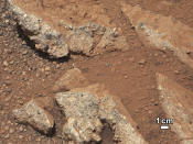 <p>A rock outcrop called Link pops out from a Martian surface in this NASA handout image taken by the 100-millimeter Mast Camera on NASA’s Curiosity Mars rover September 2, 2012 and released September 27, 2012. (Photo: NASA/JPL-Caltech/Reuters) </p>