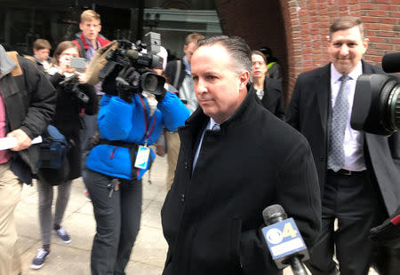 Barry Cadden, the former president of New England Compounding Center, exits the federal courthouse in Boston, Massachusetts, U.S., March 22, 2017. REUTERS/Nate Raymond