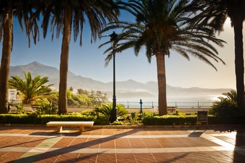 The promenade in Nerja - Credit: getty