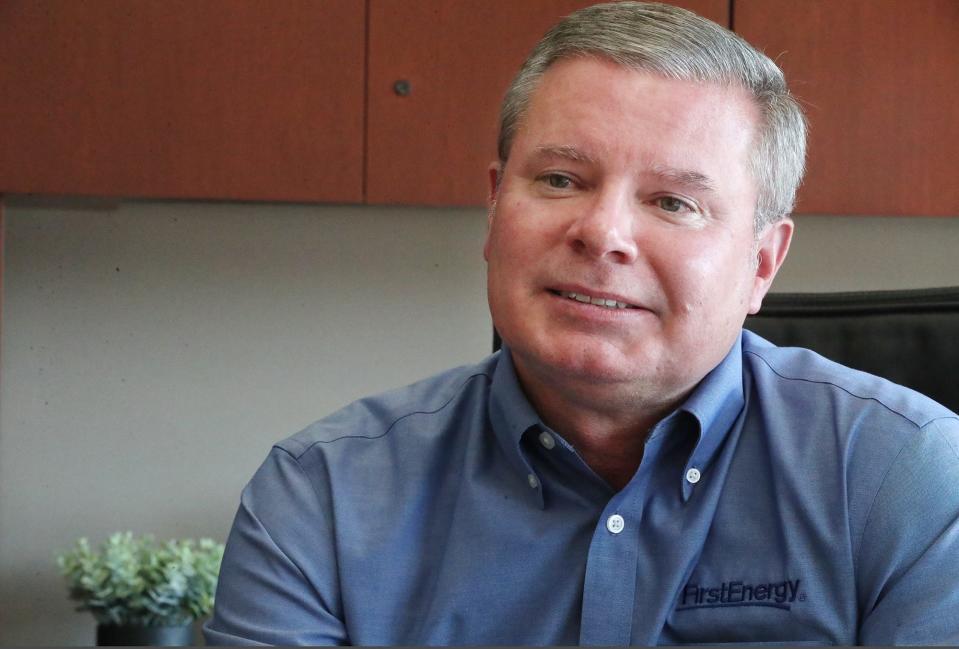 Brian X. Tierney, FirstEnergy president and CEO, in his office at the utility's West Akron campus in Akron.