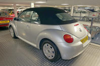 <p>Joining the two classic Beetles that we saw earlier, is this front-engined version from 2003. These later editions are currently <strong>relatively plentiful</strong>, but they're at that age now where they're starting to disappear as repair costs exceed car values. This 1.6-litre example is in superb condition though, with plenty of life left in it.</p>