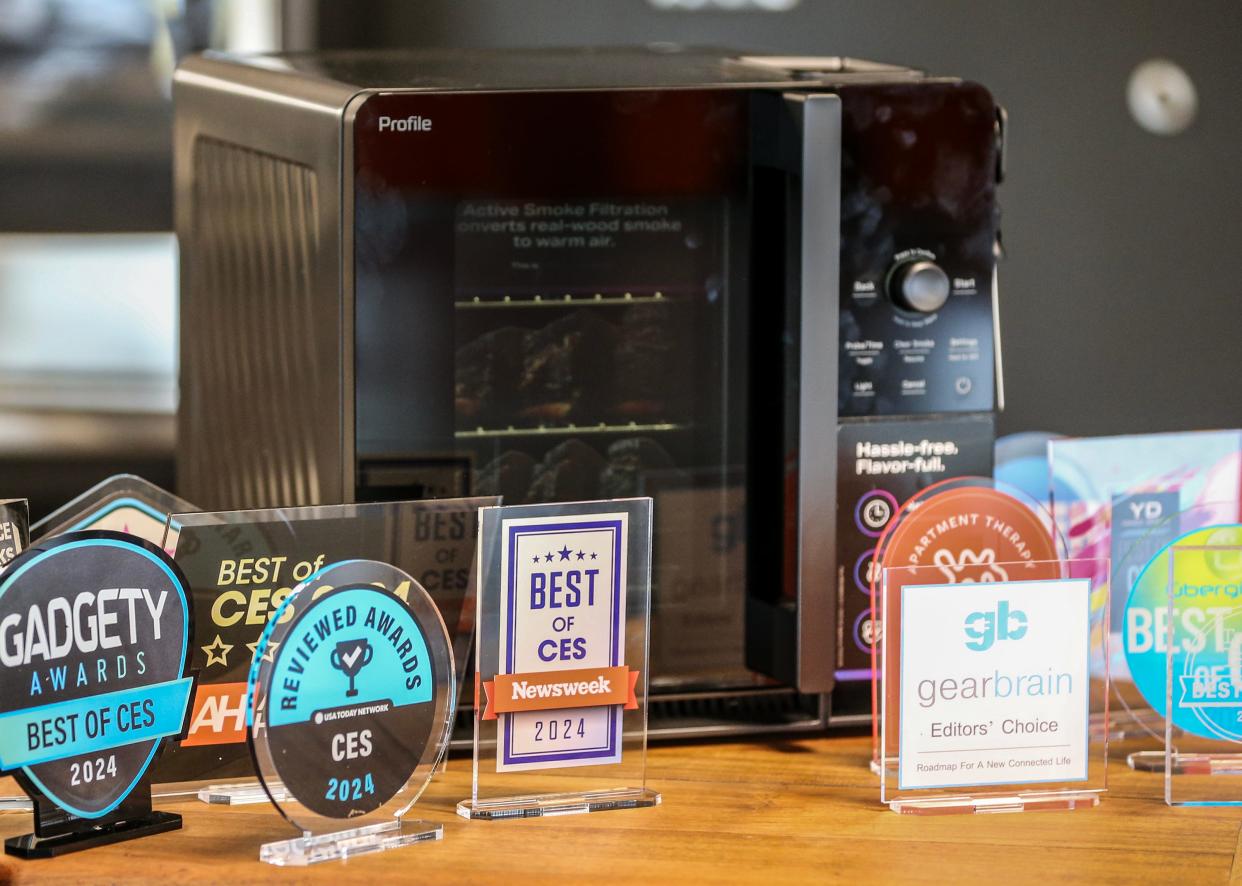 The GE Profile Smart Indoor Smoker, which retails for $999 and is part of Louisville-based GE Appliances' small appliance division, allows people without an outdoor barbecue setup and those looking to avoid the rain or cold a chance to smoke foods year-round.