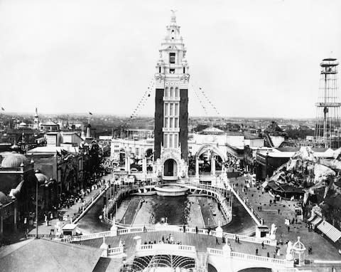 A vintage shot of Dreamland, Coney Island's grandest park, from the 1900s - Credit: Getty