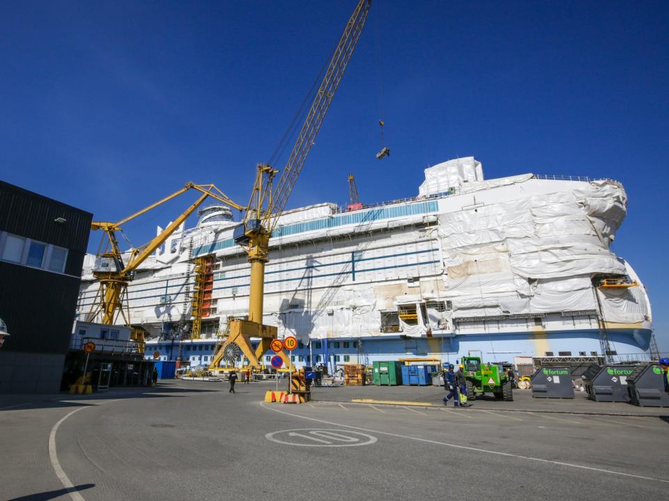 Royal Caribbean's Icon of the Seas cruise ship under construction