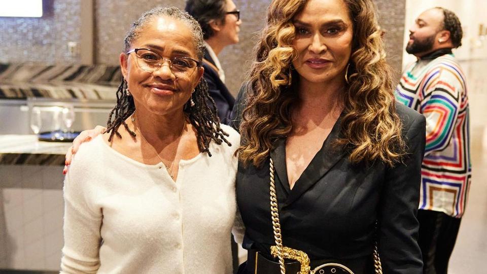 Tina Knowles with Meghan's mom Doria Ragland