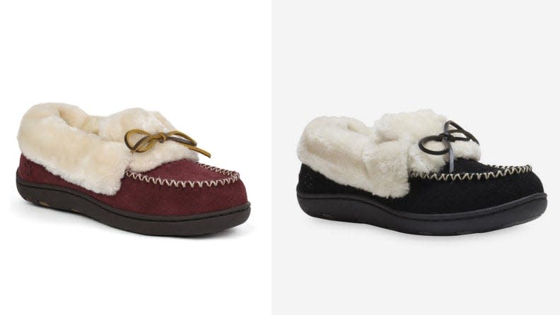 These fuzzy slippers also provide support to help keep your back healthy