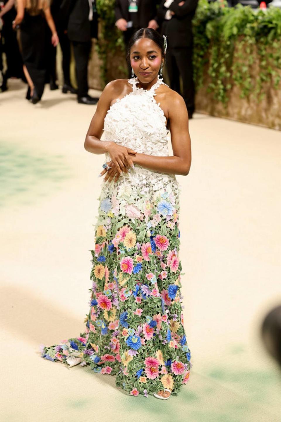 Ayo Edebiri attends The 2024 Met Gala Celebrating “Sleeping Beauties: Reawakening Fashion” at The Metropolitan Museum of Art on May 06, 2024 in New York City. (Photo by Theo Wargo/GA/The Hollywood Reporter via Getty Images)