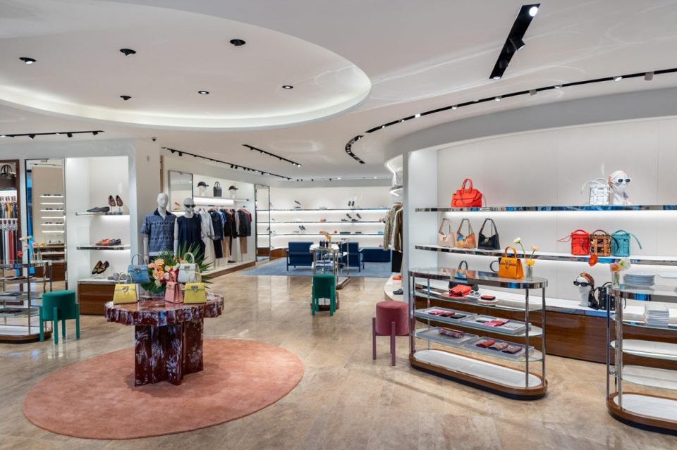 The Salvatore Ferragamo boutique in Palm Beach features luxury collections of shoes, leather goods, apparel, silk products and other accessories for men and women, including eyewear, watches and fragrances under license.