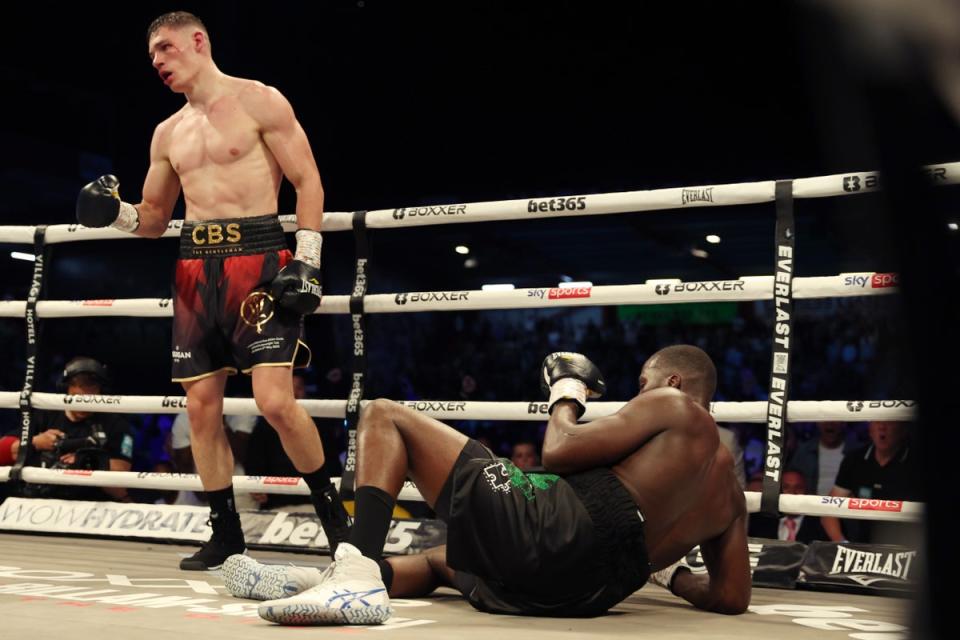 Billam-Smith dropped ex-teammate Lawrence Okolie three times en route to a points win (Getty Images)