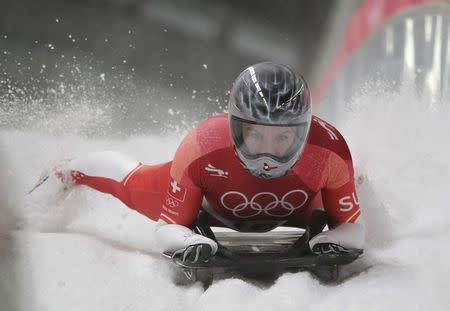 Skeleton - Pyeongchang 2018 Winter Olympics – Women's Finals - Olympic Sliding Center - Pyeongchang, South Korea – February 16, 2018 - Marina Gilardoni of Switzerland in action. REUTERS/Arnd Wiegmann