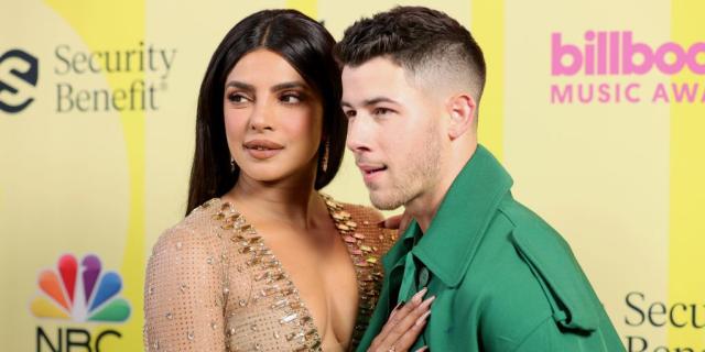 Priyanka Chopra Stuns In A Sheer Nude Plunge Dress With Nick Jonas At The Billboard Music