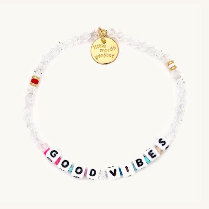 <p><span>Little Words Project Good Vibes Bracelet</span> ($20)</p>