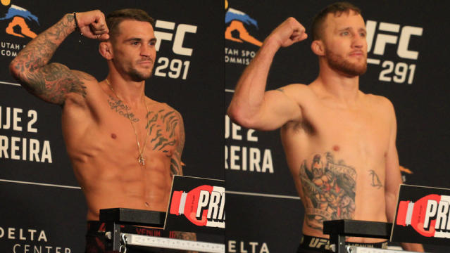 UFC 291 video: Dustin Poirier, Justin Gaethje make weight for 'BMF' title  showdown
