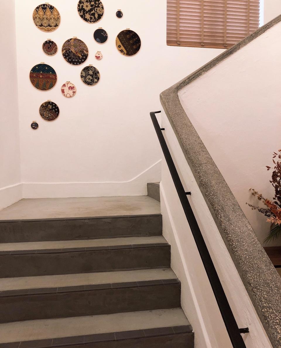 The terrazzo handrails and feature walls give an insight on the history of the building. (PHOTO: Sheila Chiang/Yahoo Lifestyle Singapore)