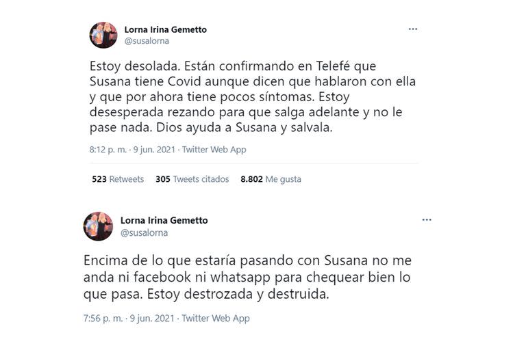 Desesperada: la reacción de Lorna Gemetto conmovió a los usuarios de Twitter