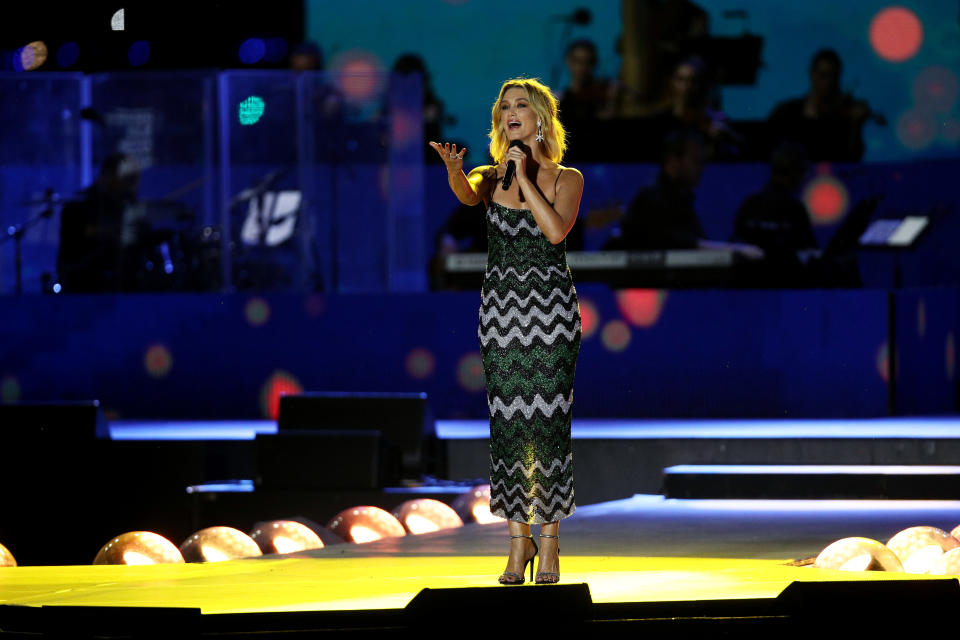 Delta Goodrem performs during Australia Day Live 2021 at Sydney Opera House on January 26, 2021 in Sydney, Australia. 