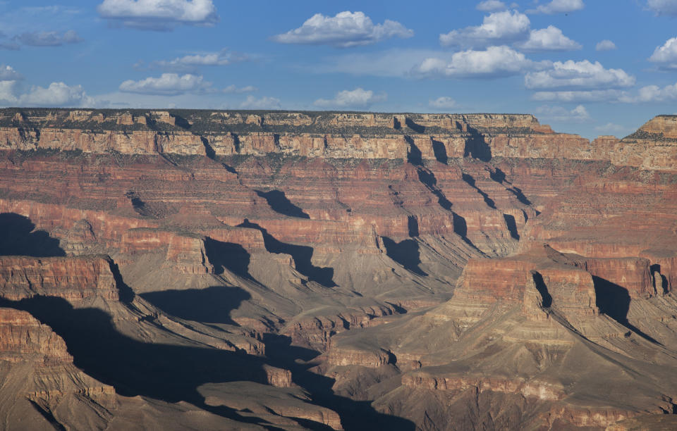 An aerial view of the Grand Canyon