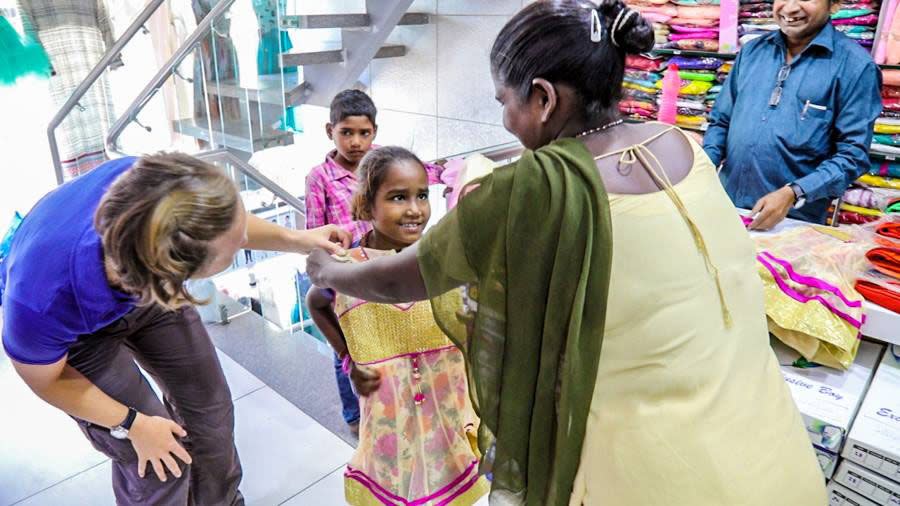 The couple took Divya and her family shopping. Photo: Facebook