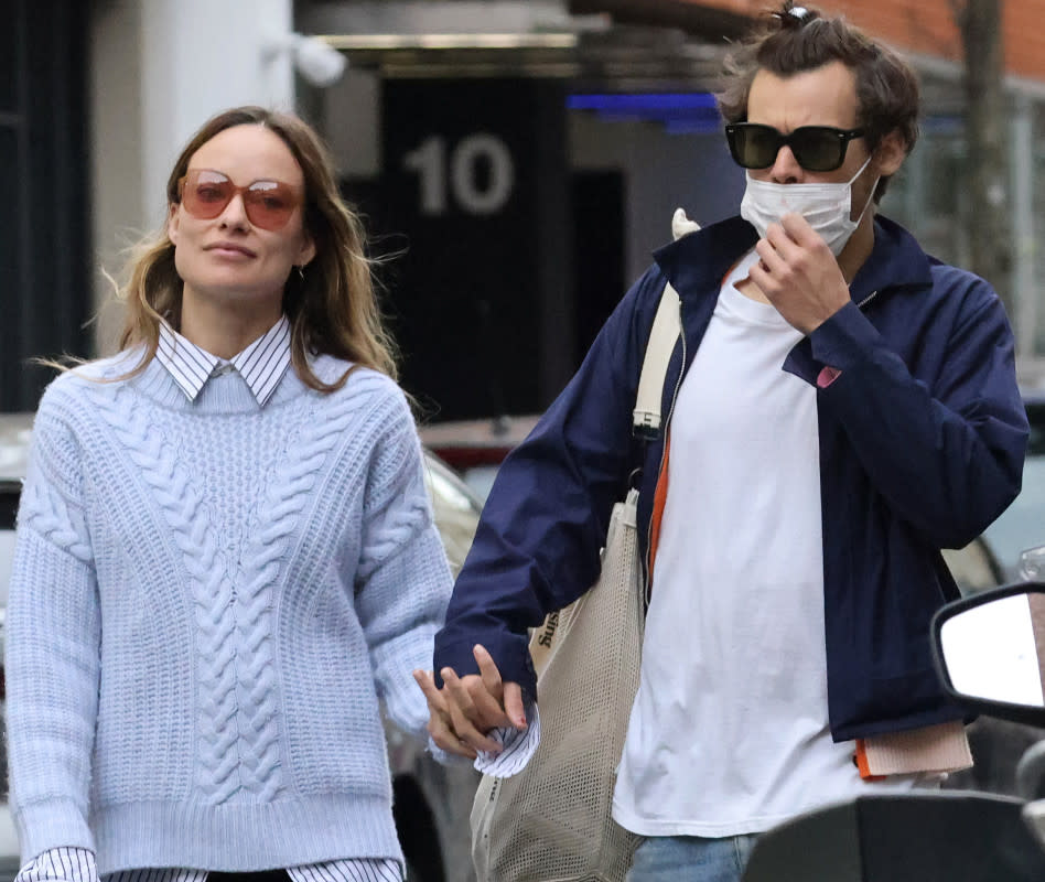 Harry Styles and Olivia Wilde in 2022<p>Neil Mockford/GC Images</p>