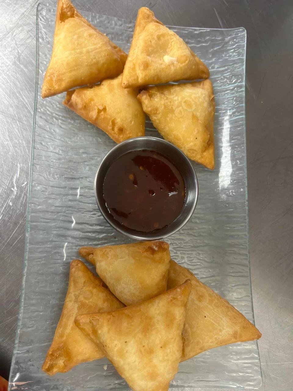 Share some Lobster Rangoon at Krave Restaurant and Bar.