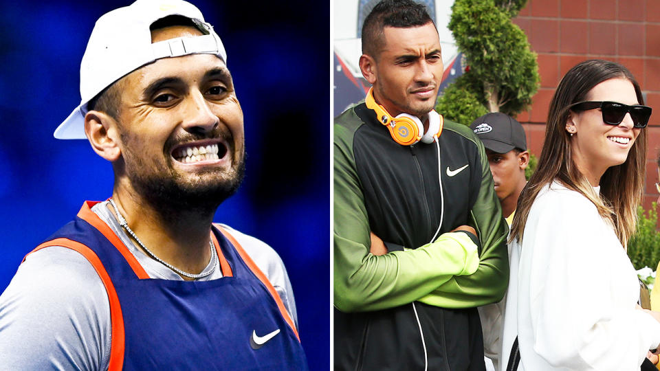 Nick Kyrgios, pictured here with ex-girlfriend Ajla Tomljanovic.