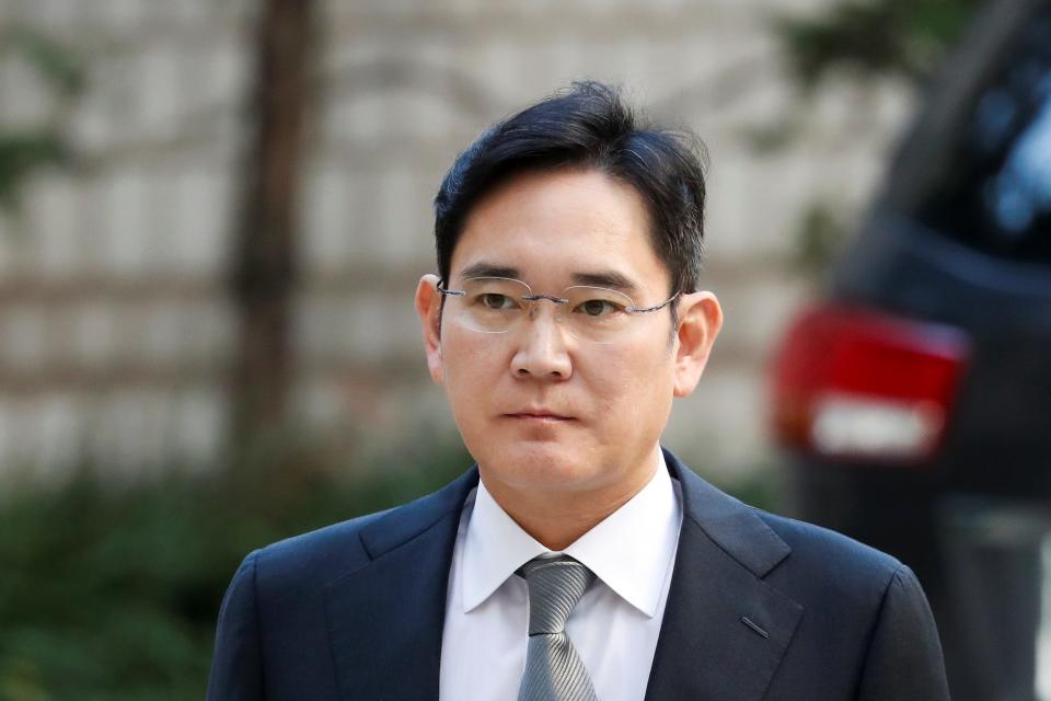 Samsung Electronics Vice Chairman, Jay Y. Lee, arrives at Seoul high court in Seoul, South Korea, October 25, 2019.    REUTERS/Kim Hong-Ji