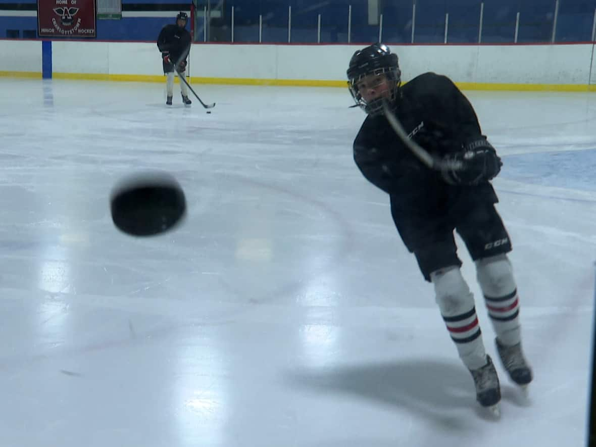 A stock shot from an archive tape. A Calgary minor hockey association is changing its name.  (CBC News - image credit)