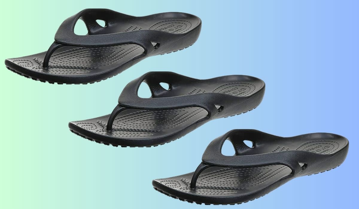 three crocs sandals