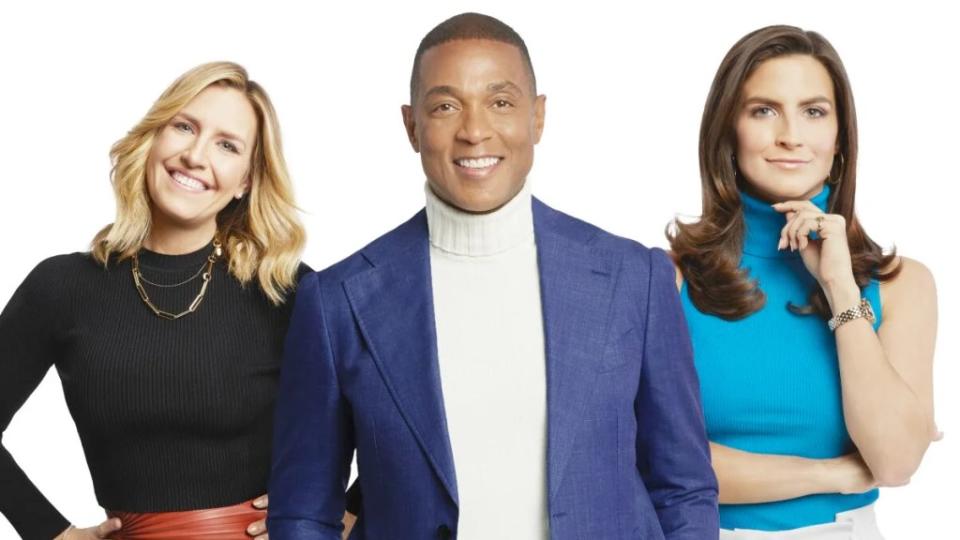 An image of the anchors at Cnn This Morning - Poppy Harlow, Don Lemon and Caitlin Collins